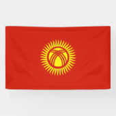 Flagge Kirgisistans Banner (Horizontal)