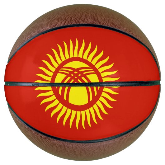 Flagge Kirgisistans Basketball (Vorderseite)
