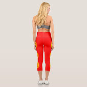 Flagge Kirgisistans Capri Leggings (Rückseite)