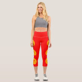 Flagge Kirgisistans Capri Leggings (Vorderseite)