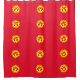 Flagge Kirgisistans Duschvorhang