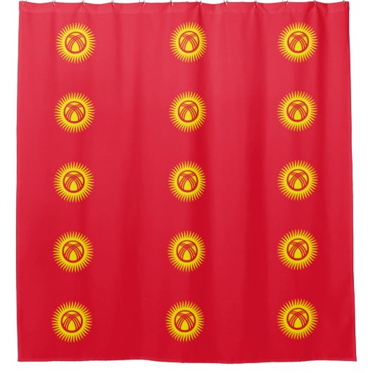 Flagge Kirgisistans Duschvorhang (Vorderseite)