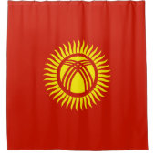 Flagge Kirgisistans Duschvorhang (Vorderseite)