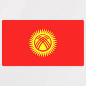 Flagge Kirgisistans Etiketten (Design 1)
