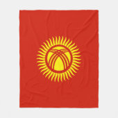 Flagge Kirgisistans Fleecedecke (Vorderseite)