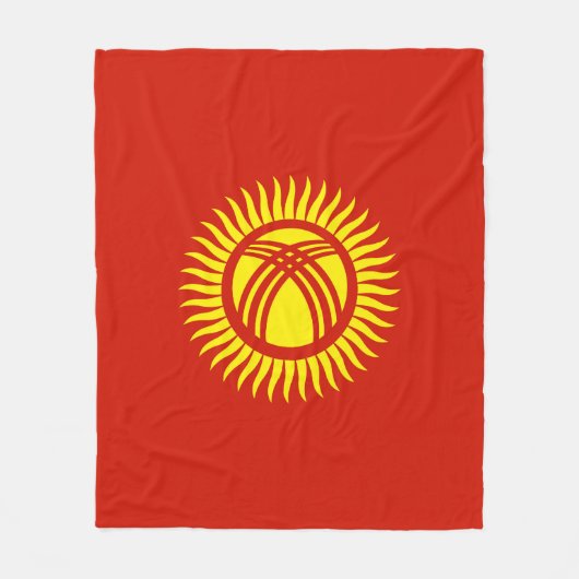 Flagge Kirgisistans Fleecedecke (Vorderseite)