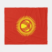 Flagge Kirgisistans Fleecedecke (Vorderseite (Horizontal))