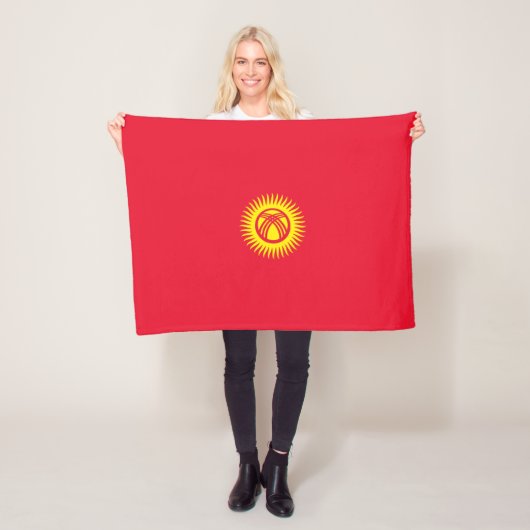 Flagge Kirgisistans Fleecedecke (Beispiel)
