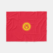 Flagge Kirgisistans Fleecedecke (Vorderseite (Horizontal))