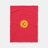 Flagge Kirgisistans Fleecedecke (Vorderseite)