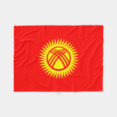 Flagge Kirgisistans Fleecedecke (Vorderseite (Horizontal))