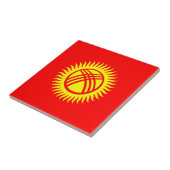 Flagge Kirgisistans Fliese (Seite)