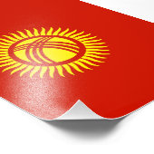 Flagge Kirgisistans Fotodruck (Ecke)