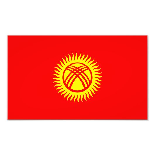Flagge Kirgisistans Fotodruck (Vorne)