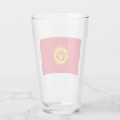 Flagge Kirgisistans Glas (Rückseite)