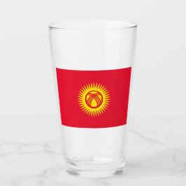 Flagge Kirgisistans Glas
