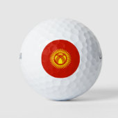 Flagge Kirgisistans Golfball (Vorderseite)