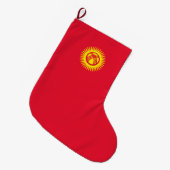 Flagge Kirgisistans Großer Weihnachtsstrumpf (Vorderansicht (hängend))