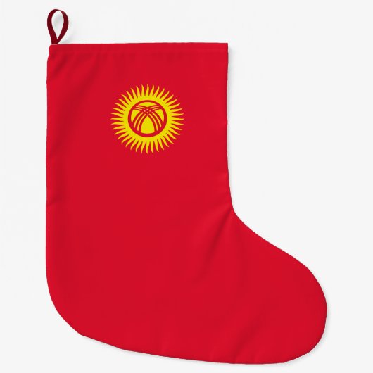 Flagge Kirgisistans Großer Weihnachtsstrumpf (Vorderseite)