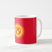 Flagge Kirgisistans Kaffeetasse (VorderseiteRechts)