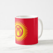 Flagge Kirgisistans Kaffeetasse (VorderseiteRechts)