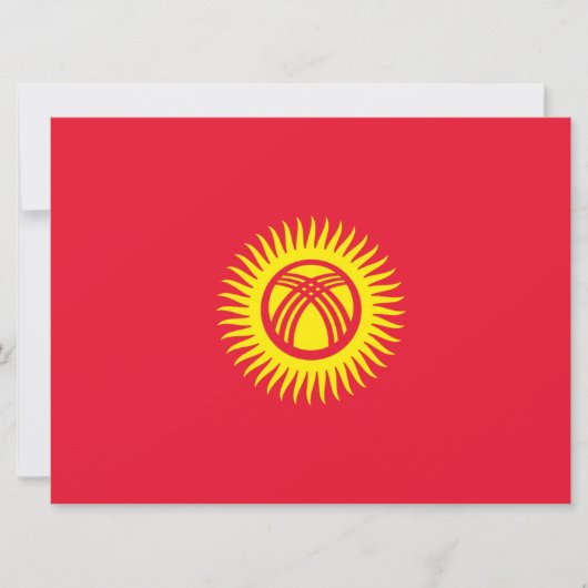 Flagge Kirgisistans Karte (Vorderseite)