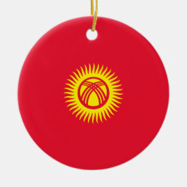 Flagge Kirgisistans Keramik Ornament