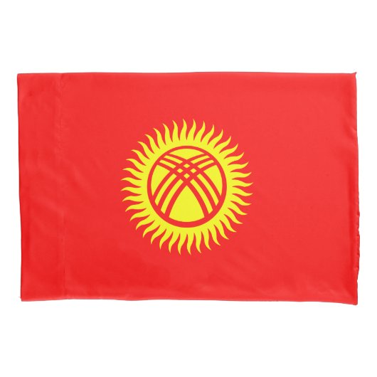 Flagge Kirgisistans Kissenbezug (Vorderseite)