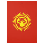Flagge Kirgisistans Klemmbrett (Rückseite)