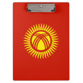 Flagge Kirgisistans Klemmbrett (Vorderseite)
