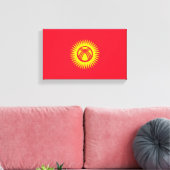 Flagge Kirgisistans Leinwanddruck (Insitu (Wohnzimmer))