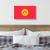 Flagge Kirgisistans Leinwanddruck (Insitu (Schlafzimmer))