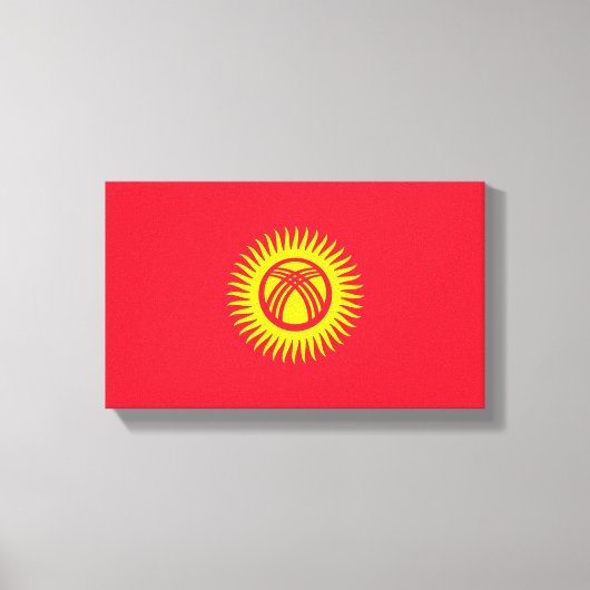 Flagge Kirgisistans Leinwanddruck (Vorderseite)
