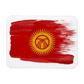 Flagge Kirgisistans Magnet (Horizontal)