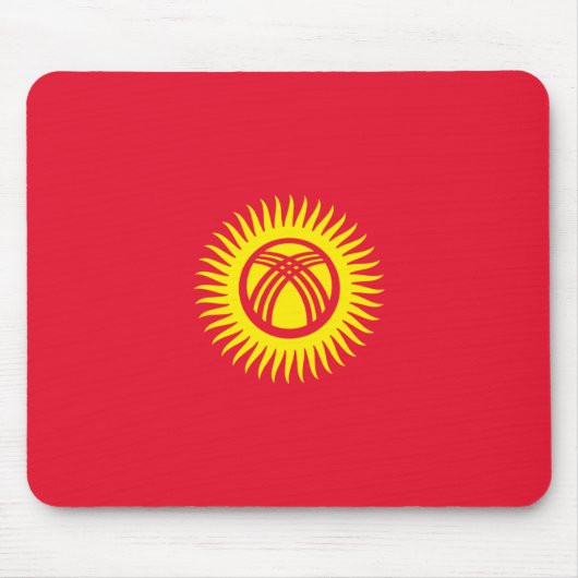Flagge Kirgisistans Mousepad (Vorne)