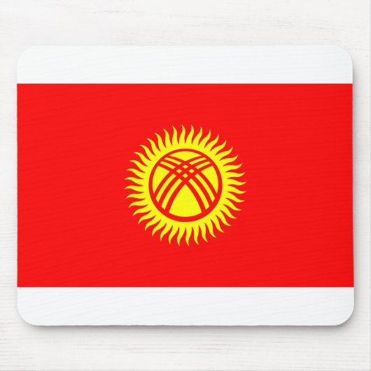 Flagge Kirgisistans Mousepad (Vorne)