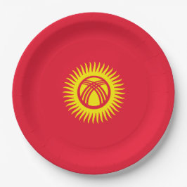 Flagge Kirgisistans Pappteller