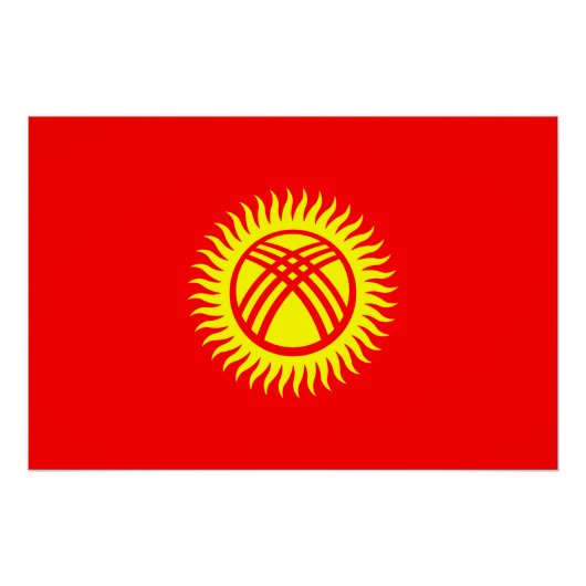 Flagge Kirgisistans Poster (Vorderseite)
