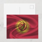 Flagge Kirgisistans Postkarte (Vorne/Hinten)