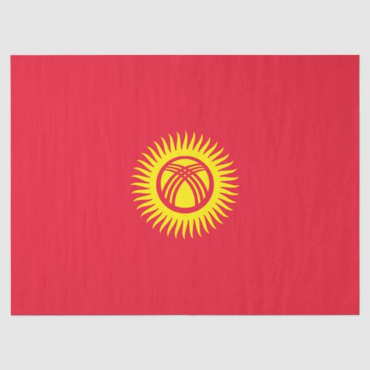 Flagge Kirgisistans Seidenpapier (Vorderseite)