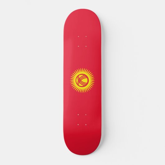 Flagge Kirgisistans Skateboard (Vorderseite)