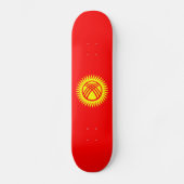 Flagge Kirgisistans Skateboard (Vorderseite)