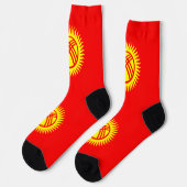 Flagge Kirgisistans Socken (Linkes Detail)