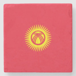 Flagge Kirgisistans Steinuntersetzer