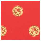 Flagge Kirgisistans Stoff (Nahaufnahme)