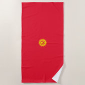 Flagge Kirgisistans Strandtuch (Vorderseite)