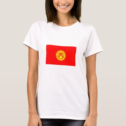 Flagge Kirgisistans T-Shirt (Vorderseite)