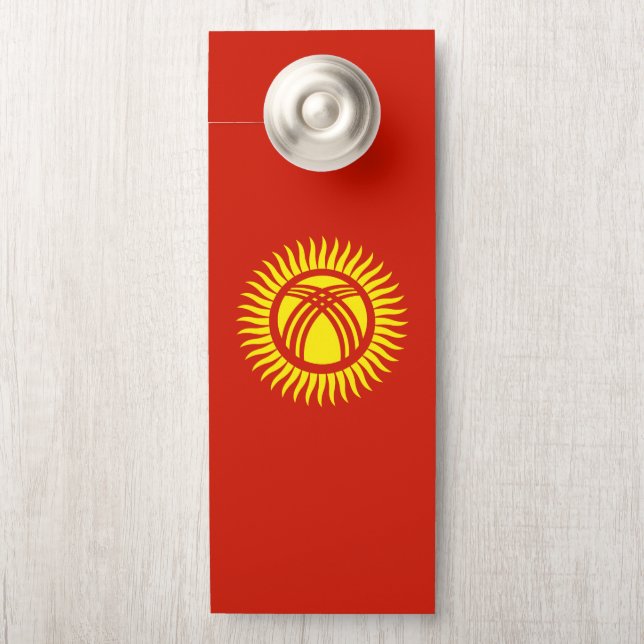 Flagge Kirgisistans Türanhänger (Auf Knauf)