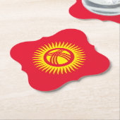 Flagge Kirgisistans Untersetzer (angewinkelt)