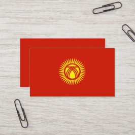 Flagge Kirgisistans Visitenkarte